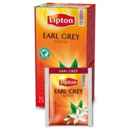 Melnā tēja LIPTON EARL GREY, 25 maisiņi kastītē